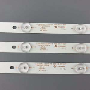 3pcs/set Led Backlight Strips For Philips 32inch TV Backlight 599mm 3V 1W Led Tv Backlights Strip GC32D07-ZC21FG-15