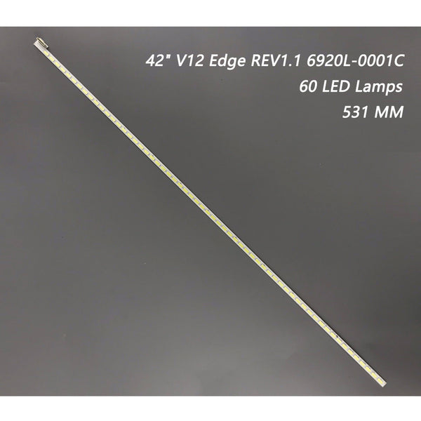 42" V12 Edge REV1.1 6920L-0001C 6922L-0016A 6916L1113A 60LEDS 531MM New LED Backlight Strip 7030